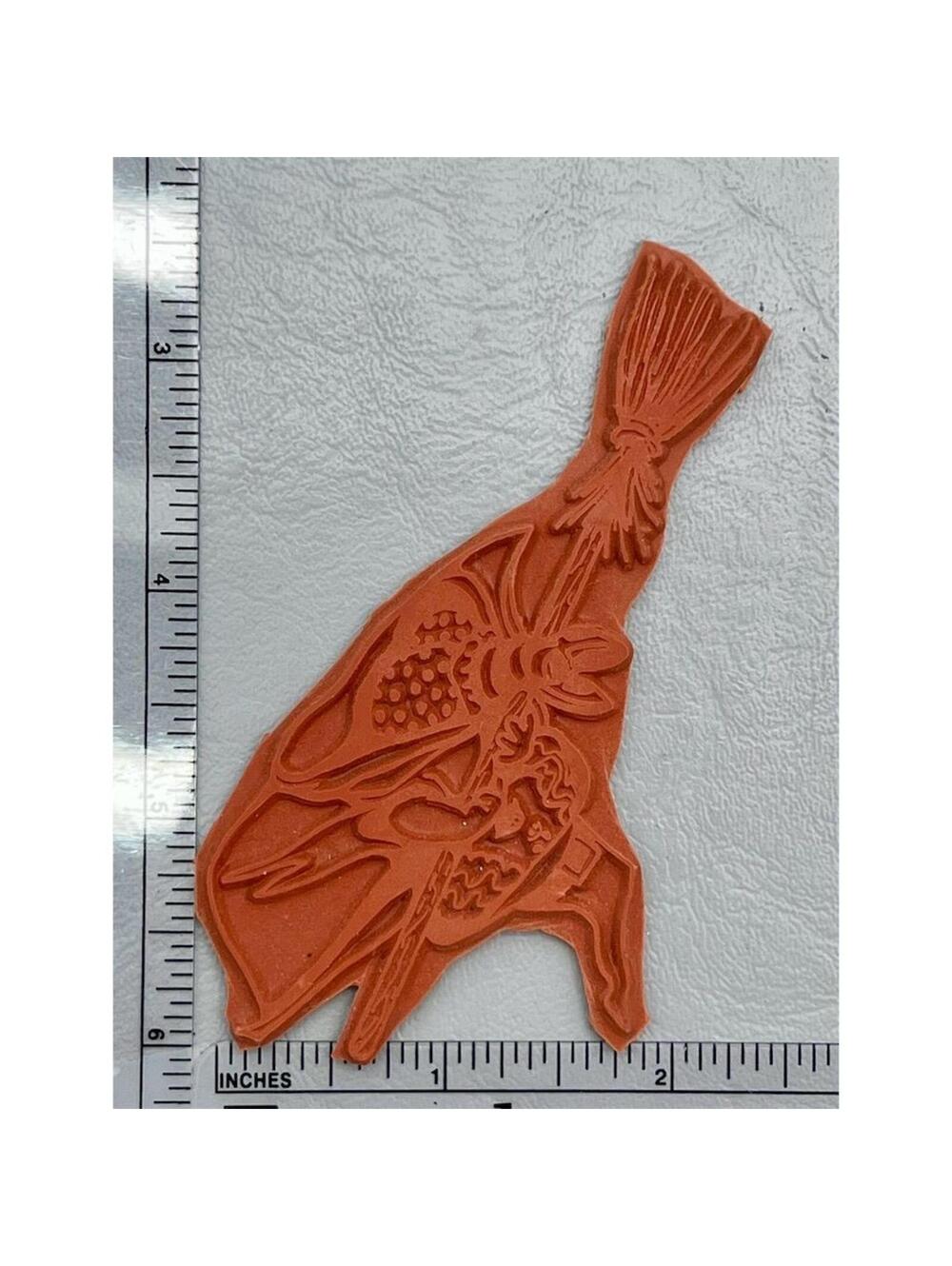 Halloween Witch & Broom Unmounted Rubber Stamp Scrapbooking Card Making Crafting
